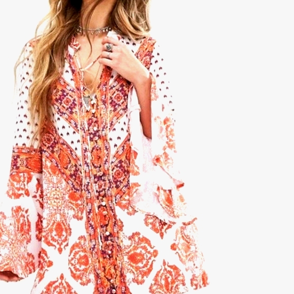 Free People Dresses & Skirts - FREE PEOPLE Magic Mystery Tunic top in Coral XS